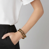 Black Geo Enamel Kada